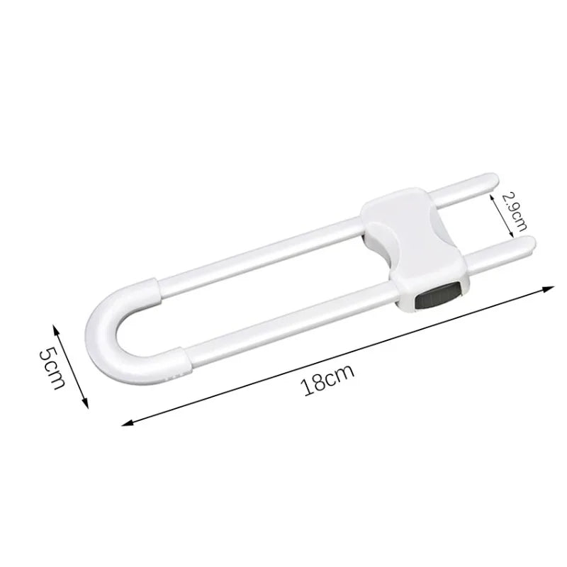 Adjustable U-Shaped Cabinet Locks for Child Safety