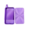 A purple large diamond painting tray with a pop-up plug for bead sorting.