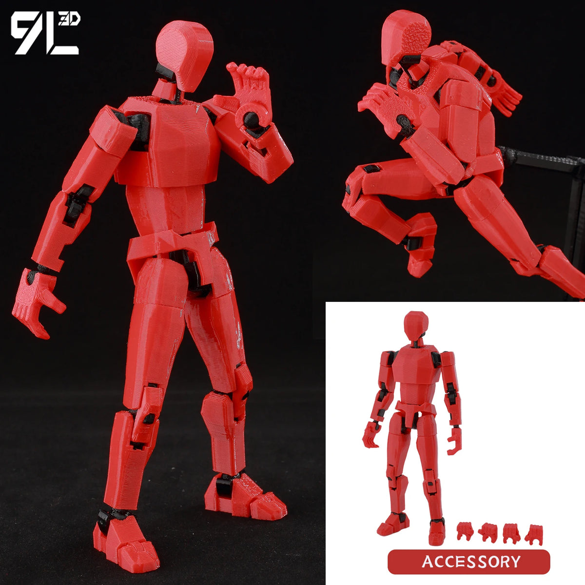 Anime-Style Articulated Dummy Figure with Display Stand