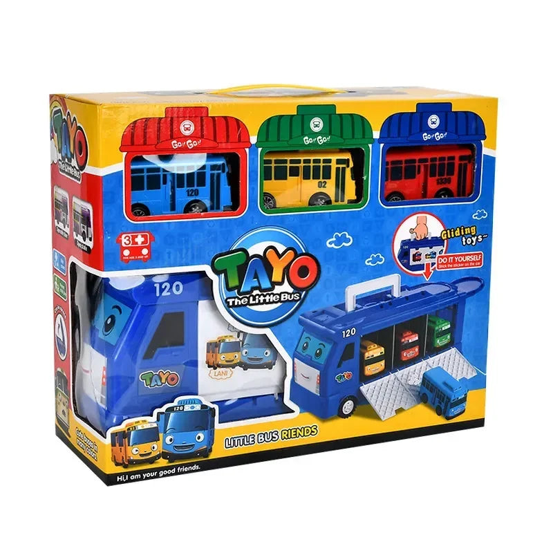 Pull-Back Mini Bus Toy with Openable Doors