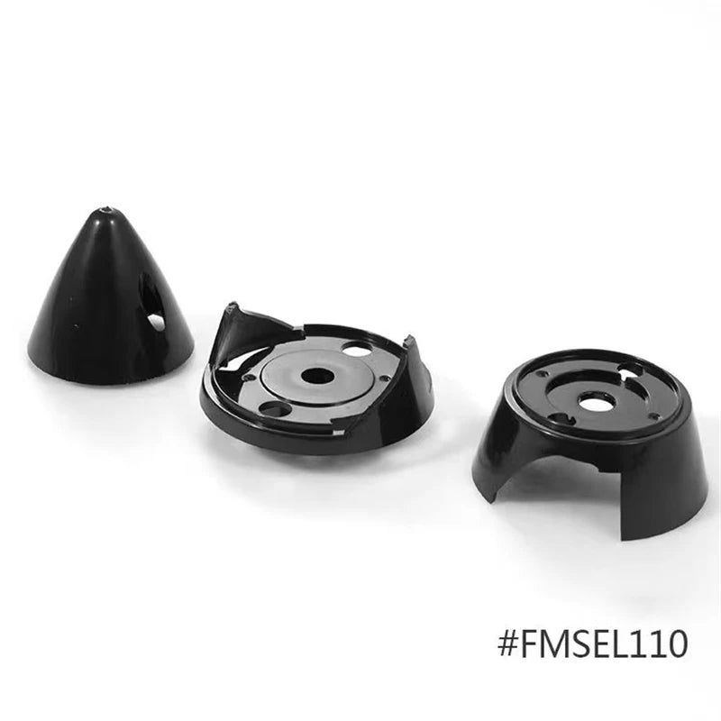 Black PA-18 J3 Cub replacement parts kit for 1300mm RC airplane, showing various components.