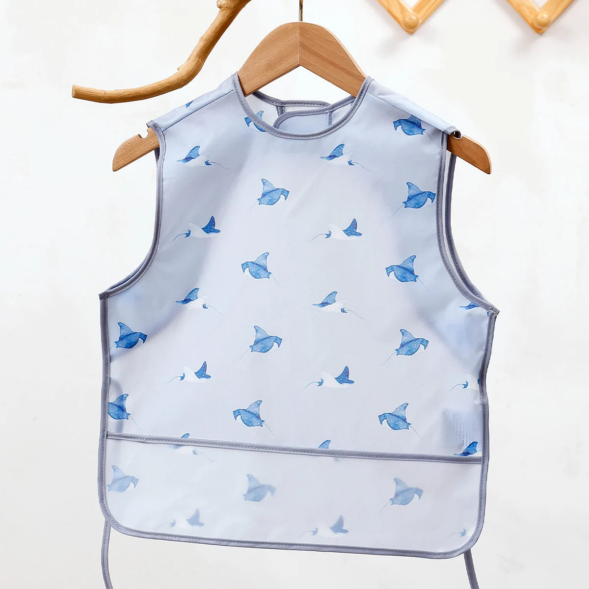 Waterproof Baby Full-Coverage Feeding Bib with Long Sleeves