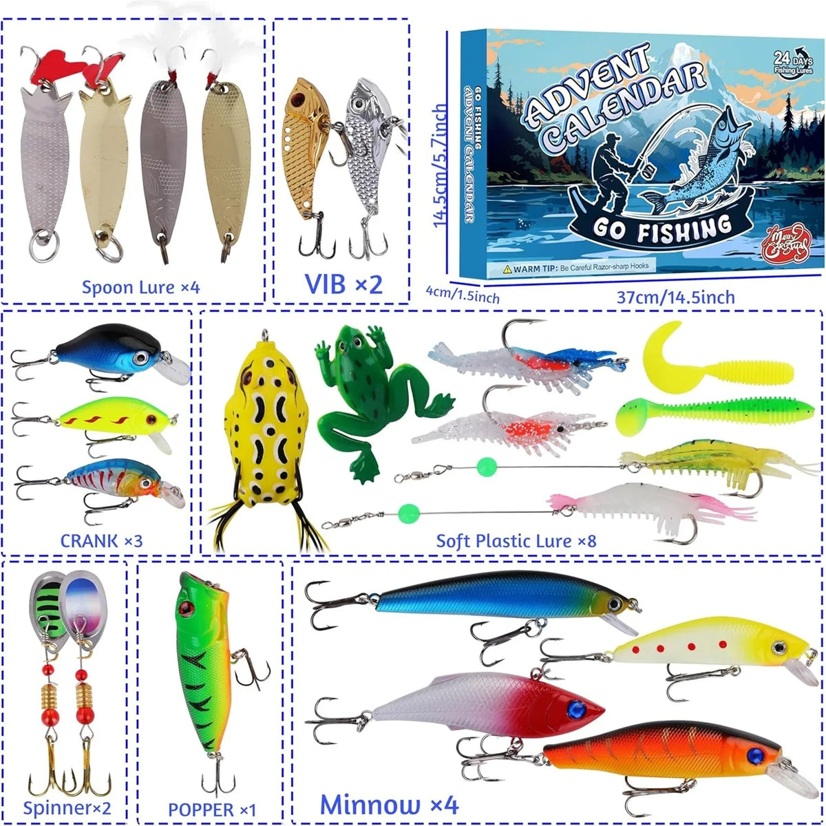 Fishing Lure Advent Calendar – 24 Days of Tackle Surprises