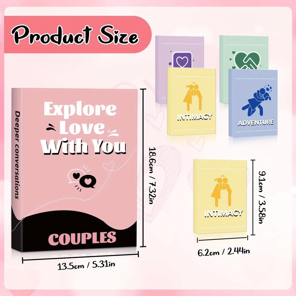 A set of cards for couples conversation games including Intimacy and Adventure themes.