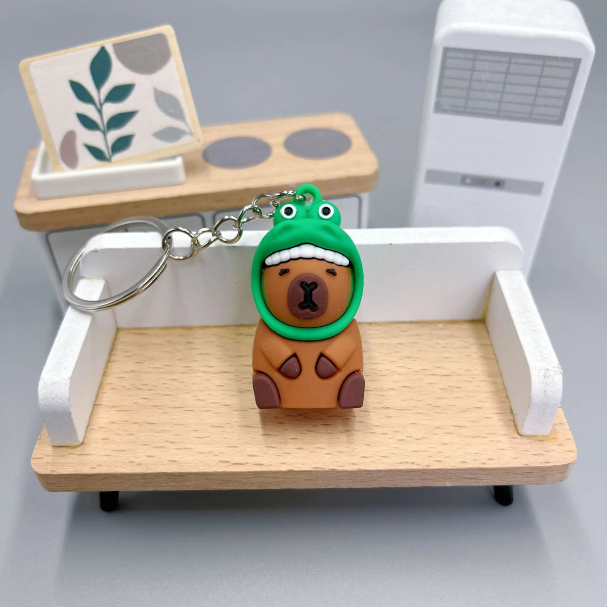 Cute Capybara Keychain Charm – Soft PVC Pendant for Bags, Phones & Keys