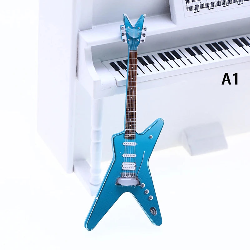 Miniature Electric Guitar for Dollhouse Decor