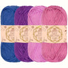 Premium Acrylic Yarn 4-Pack – Soft, Bright, Machine-Washable Knitting Yarn