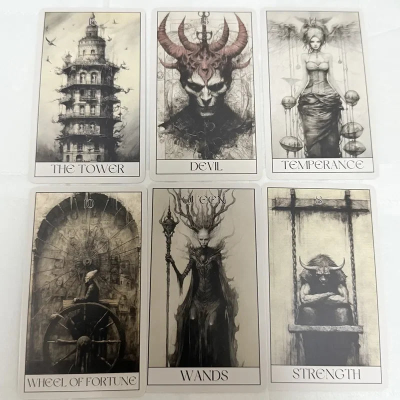 Gothic Horror Tarot Card Deck – 78 Full English Cards
