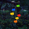 Solar-Powered Halloween Pumpkin Wind Chime Light with 6 LEDs