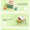 Wooden Montessori Sorting Box with Shape & Color Matching Games