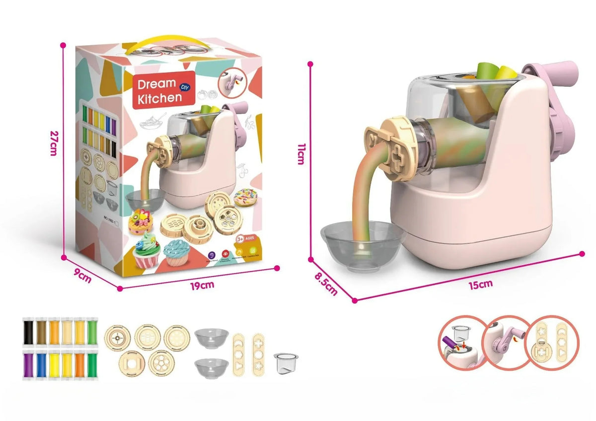Creative Ice Cream Shop Clay Set with Noodle Maker for Kids