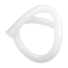 A white flexible hose used as a replacement pool pump hose for above-ground intex systems.