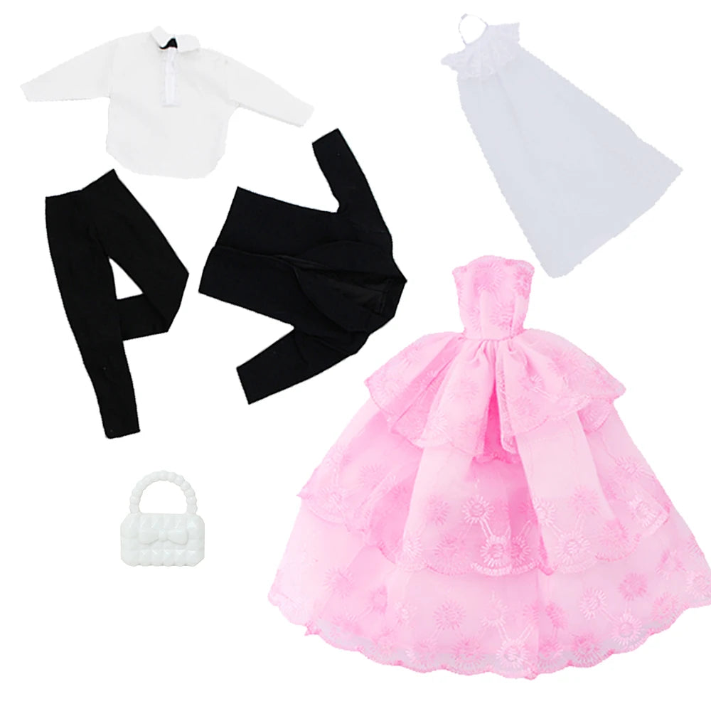 Doll Wedding Dress and Suit Gift Set for 11.5-Inch Fashion Dolls