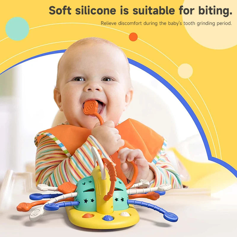 Montessori Pull String Sensory Toy for Babies and Toddlers