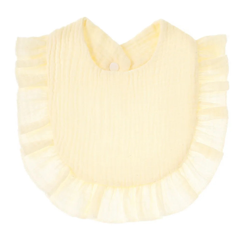 Cotton Baby Bibs with Burp Cloth – Soft Solid Color Bandana Scarf