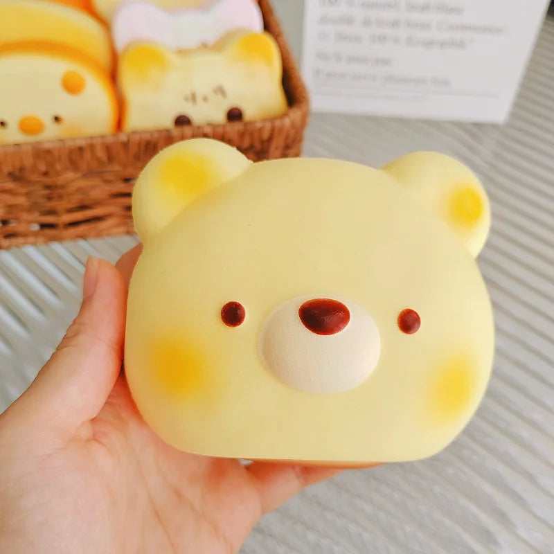 Cute Cartoon Bread Squishy Toy – Stress Relief & Sensory Fidget