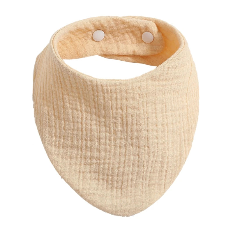 Organic Cotton Muslin Baby Bib with Bandana Style