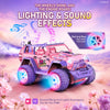 Pink Remote Control Drift Car with Lights and Sound Effects