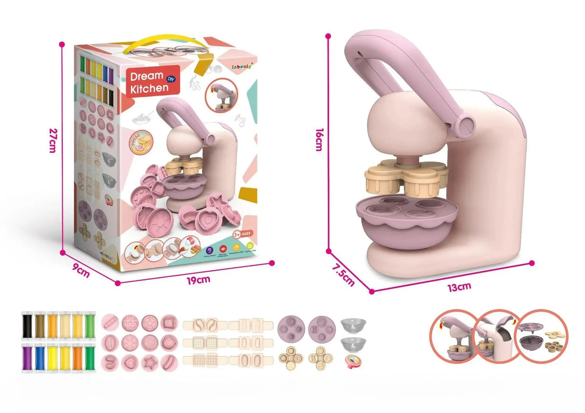 Creative Ice Cream Shop Clay Set with Noodle Maker for Kids