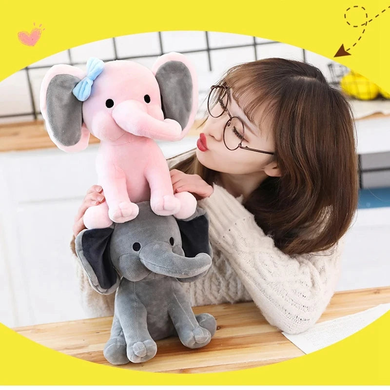 Soft Gray Elephant Plush Toy – Cuddly Stuffed Animal