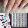 A set of clear silicone nail molds featuring various bowknot designs for crafting and decoration.