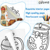 A coloring book featuring interior pages and a pearlescent cover with autumn-themed illustrations.