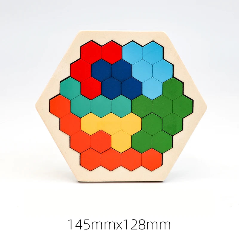Colorful Wooden Tangram Puzzle Blocks Set for Kids