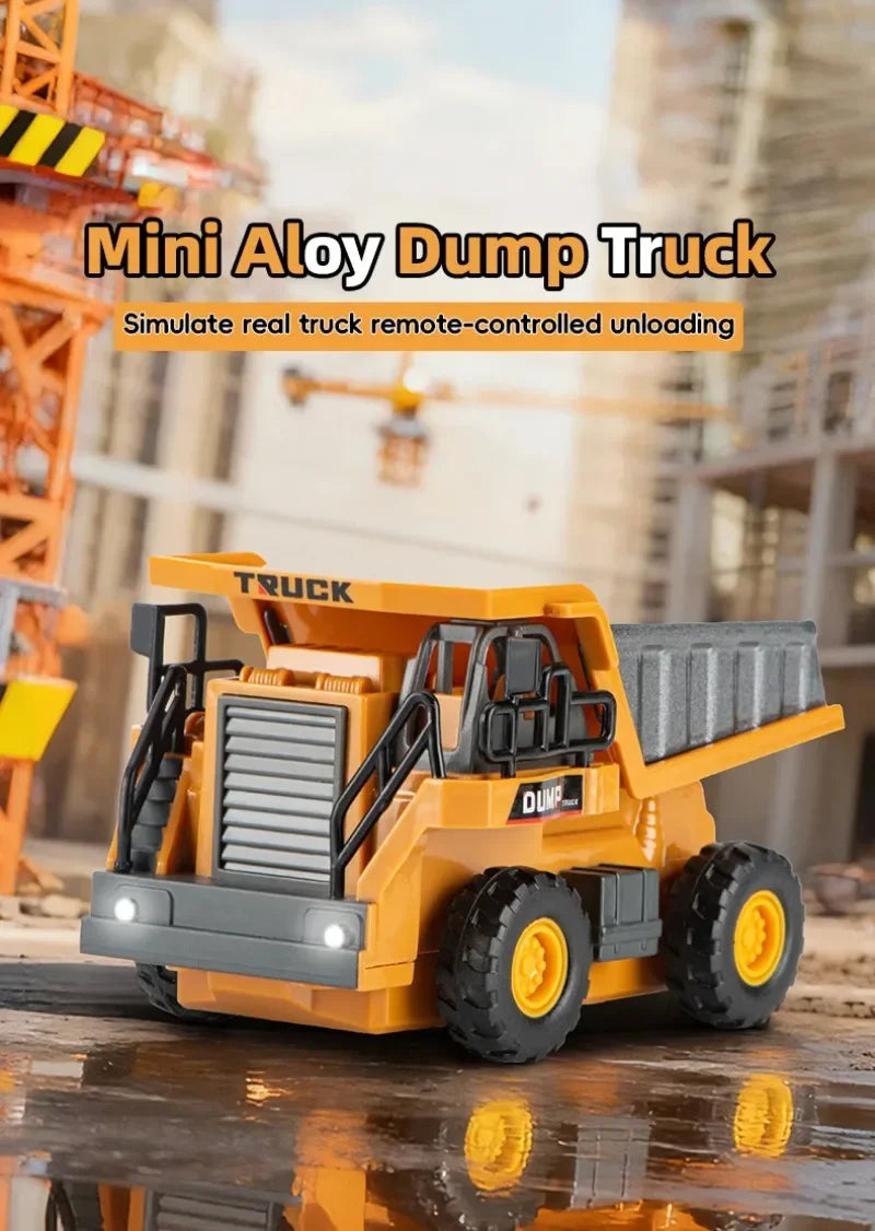 1:64 Scale Remote Control Engineering Vehicle with Lights and Sounds