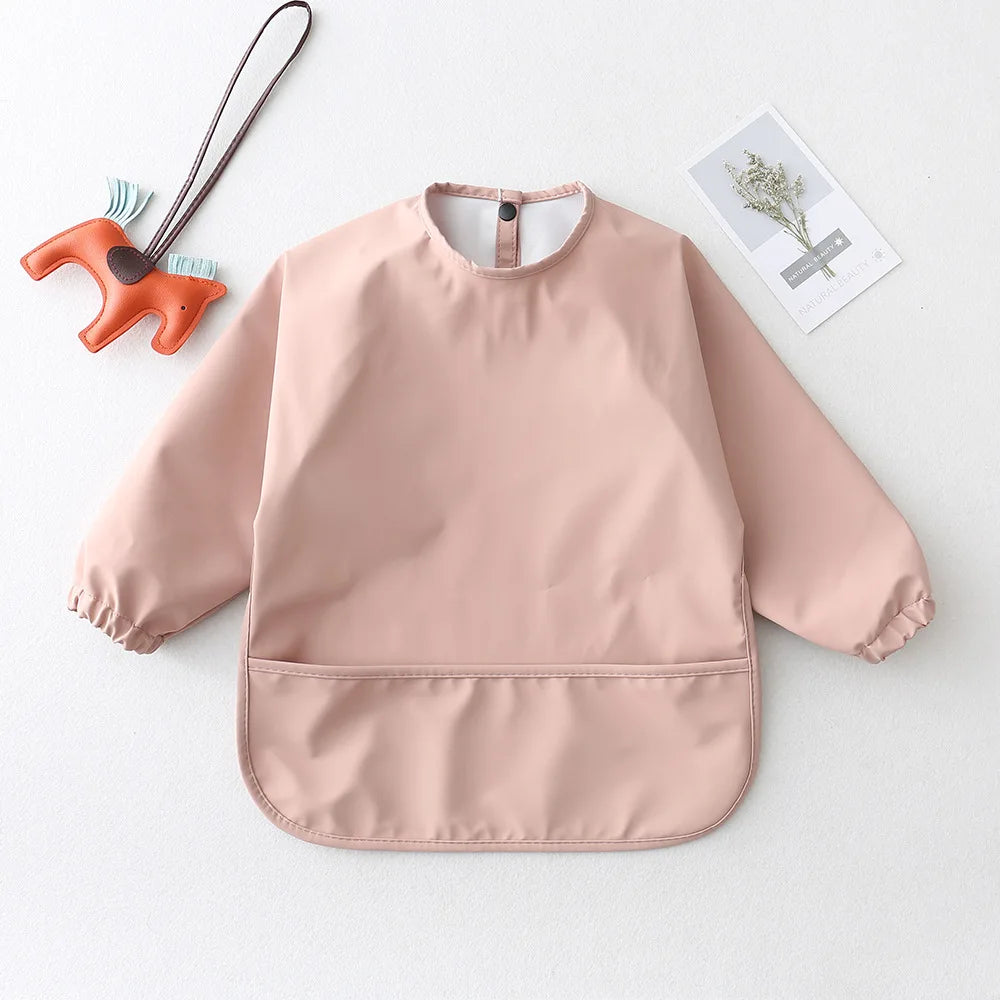Long-Sleeve Waterproof Baby Bibs for Toddlers