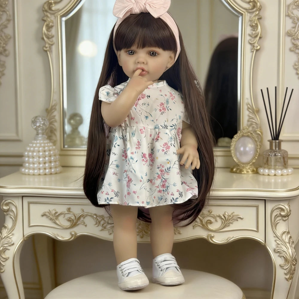 Full Vinyl Princess Doll with Long Hair