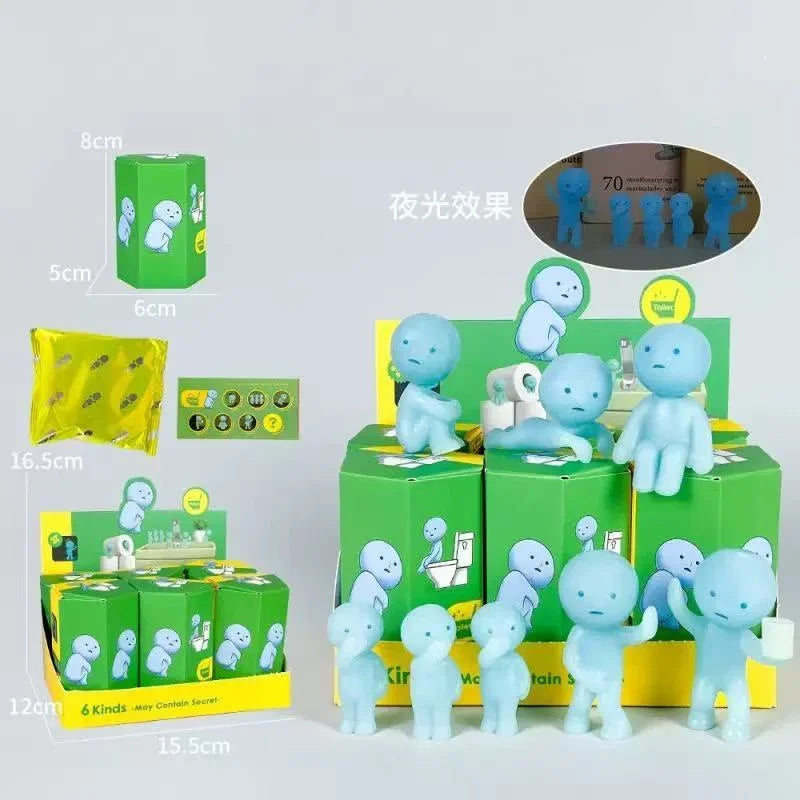 Luminous Mini Figurine Set - Cute Collectible Dolls for Home Decor