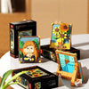 A collection of painting blocks featuring sunflower pixel art in various sizes and colors.