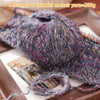 A ball of 200g of 8 strands of colorful mohair yarn used for knitting and crochet