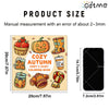 A box of a cozy autumn coloring book featuring seasonal illustrations like pumpkins and fall themes.