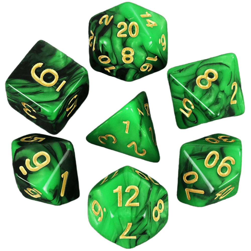 Polyhedral Dice Set (7 Pieces) for Tabletop RPGs