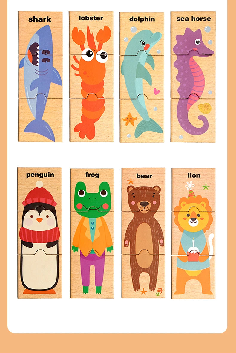 Wooden Animal Shape Puzzle for Early Learning