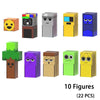 A set of 10 colorful magnetic building block figures in various colors and styles for kids