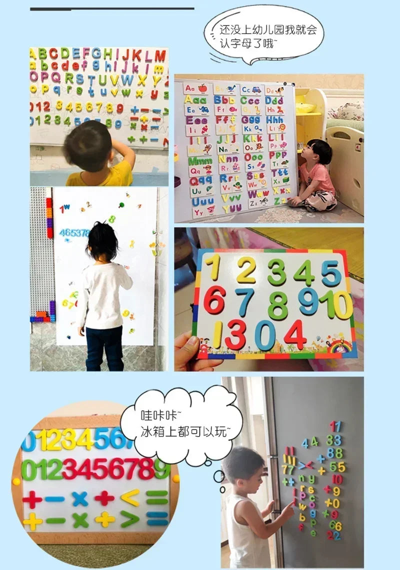 Magnetic Alphabet & Number Learning Set for Toddlers – EVA Foam Fridge Magnets