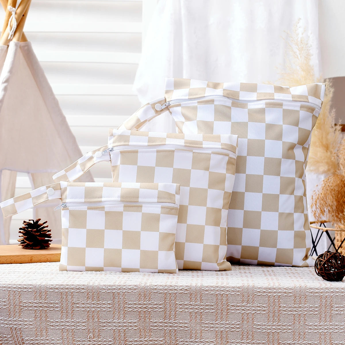 Reusable Waterproof Diaper Covers with Travel Wet Bags