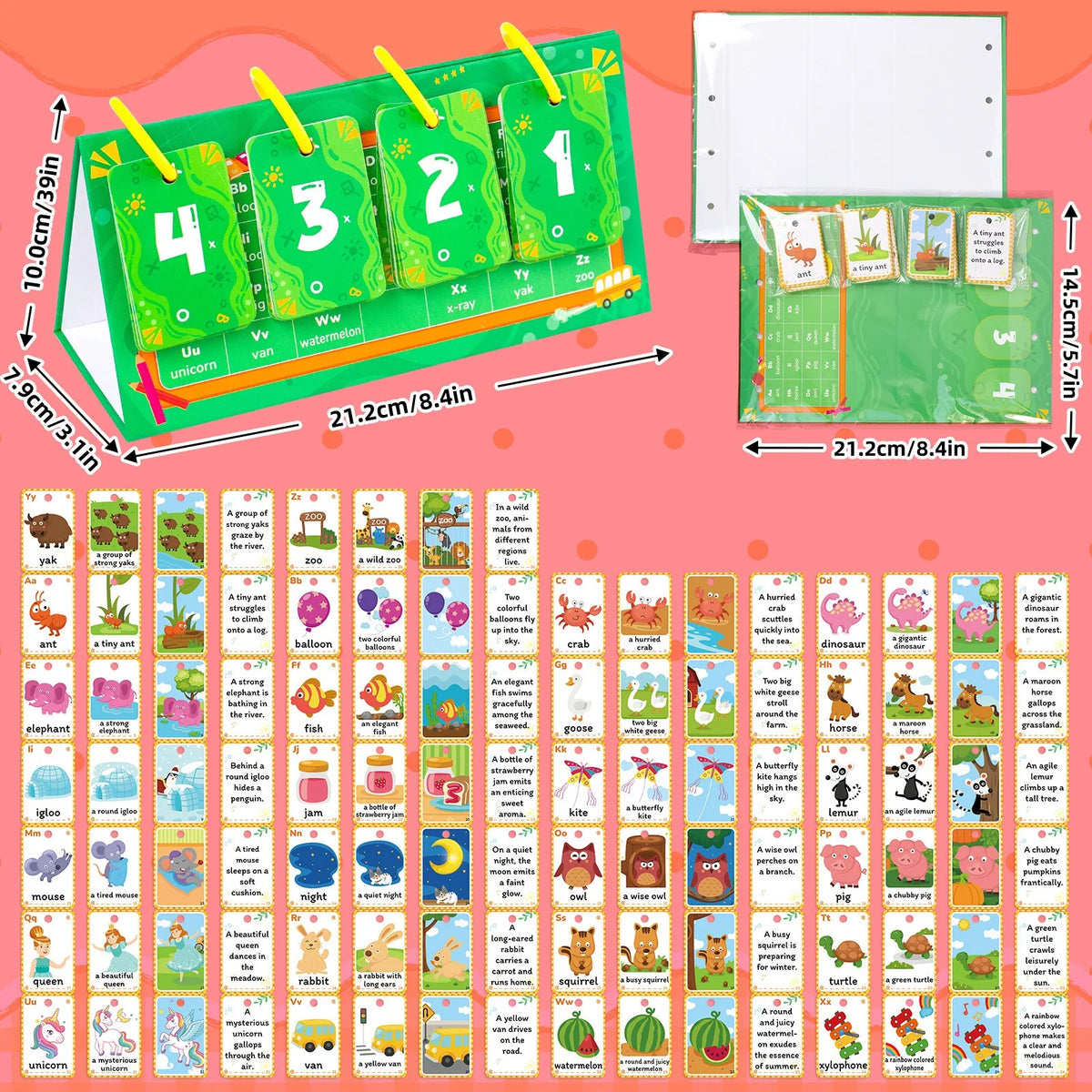 Interactive English Learning Flip Chart for Kids