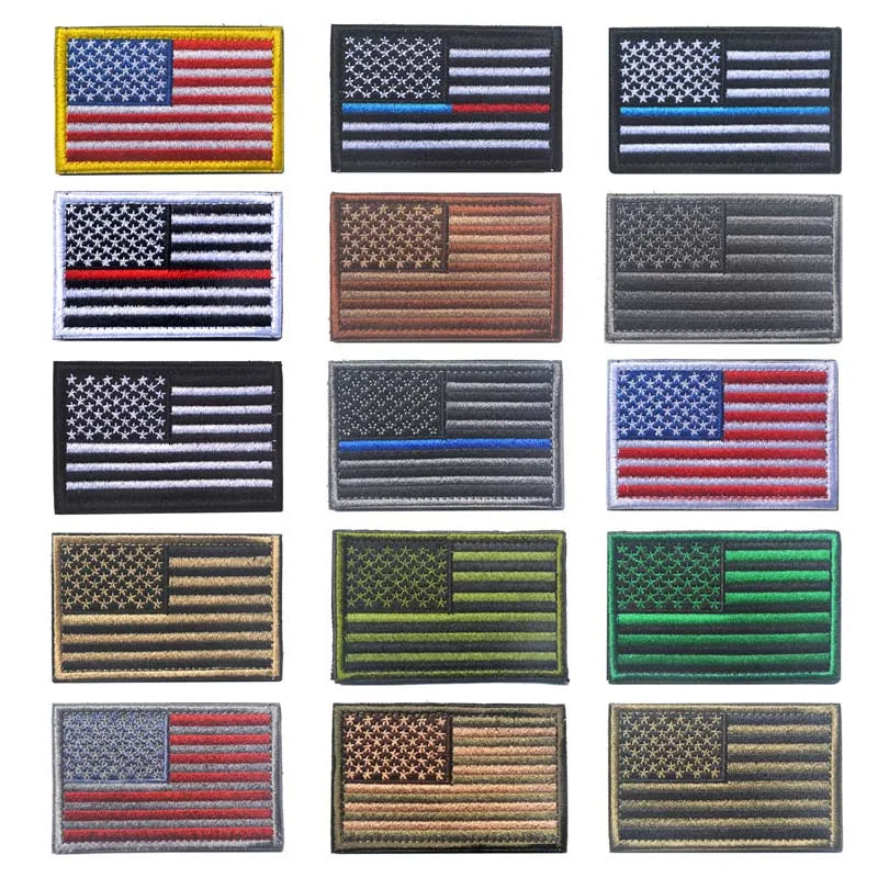 Reflective American Flag Tactical Patch with Glow-in-the-Dark Detail