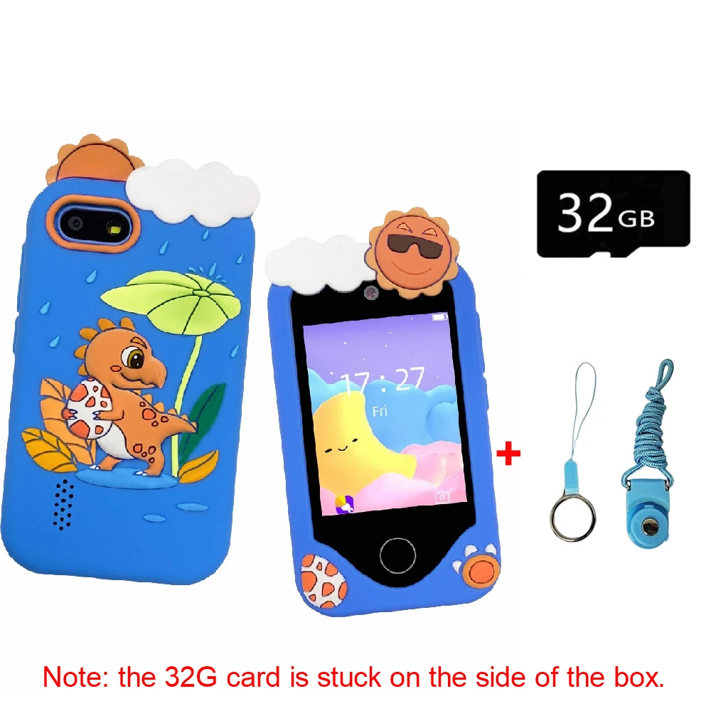 Kids' Smart Phone Toy with Dual Camera and 28 Learning Games
