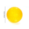 A bright yellow inflatable sensory ball with small bumps, shown against a white background.