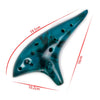 12-Hole Ceramic Ocarina in Alto C with Songbook and Carry Bag