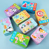 Montessori Wooden Animal Puzzle Set with Storage Box