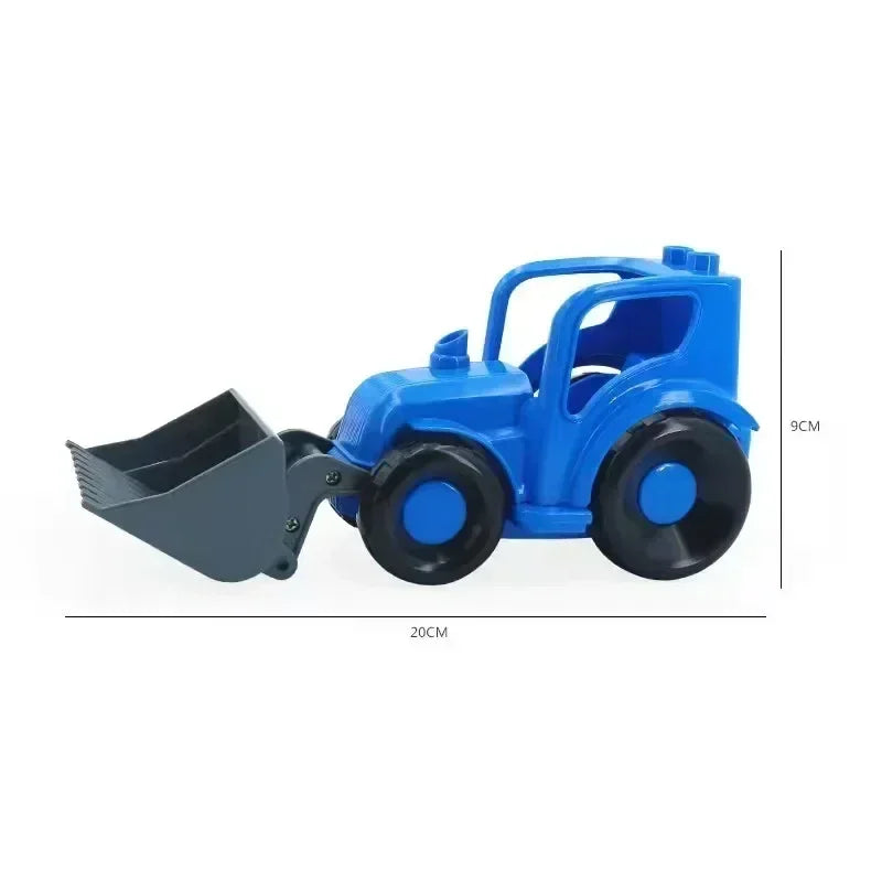 Blue city traffic vehicle building blocks set featuring trucks and buses