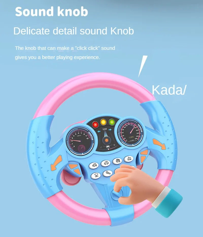 Interactive Steering Wheel Toy with Lights & Sounds for Toddlers