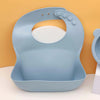 Adjustable Silicone Baby Bib with Food Catcher Pocket