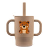 Silicone Baby Sippy Cup with Straw and Handles