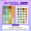 A box of 9600-piece fuse beads set with 24 colors arranged in a grid for DIY craft projects